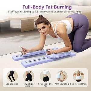 Pilates Board for Home Workout - Upgraded 7 in 1 Foldable Pilates Reformer Set, Multifunctional Ab Trainer with Resistance Bands & LED Timer, Pilates Board for Women Full Body Workout