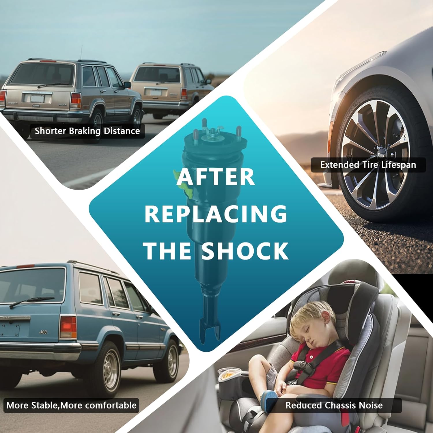 Front Right  and left Air Suspension Shock Absorber Struts Replacement for Lexus LS460 LS460L 2WD RWD 2006-2017 4801050240