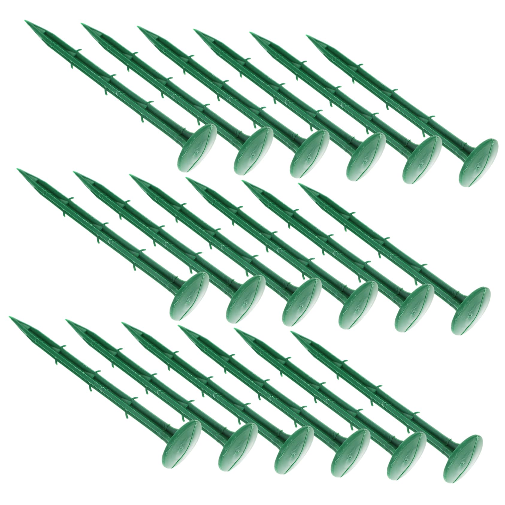 Piquets de Jardin en Plastique Verts 100 Pièces, pour Bâche