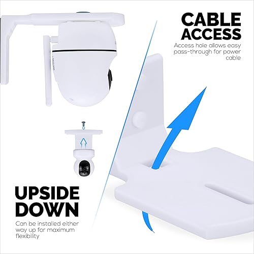 Miniatura 6 de Estante pequeño de montaje en pared sin tornillos para monitores de bebé, cámaras de seguridad, altavoces, decoración, plantas y más, fuerte