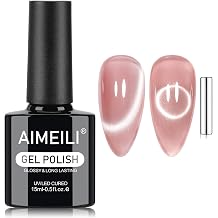 AIMEILI Cat Eye Gel Polish 15ml with Magnet - Hema Free, Vegan, Cruelty Free - Shimmer Glitter U V Gel with Long Lasting Shine for Nail Art DIY & Salon 1278
