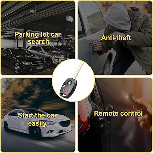 Miniatura 4 de Llavero de repuesto para Honda Pilot 2005 2006 2007 2008, control remoto de entrada sin llave CWTWB1U545 35111-S9V-325, 2 piezas