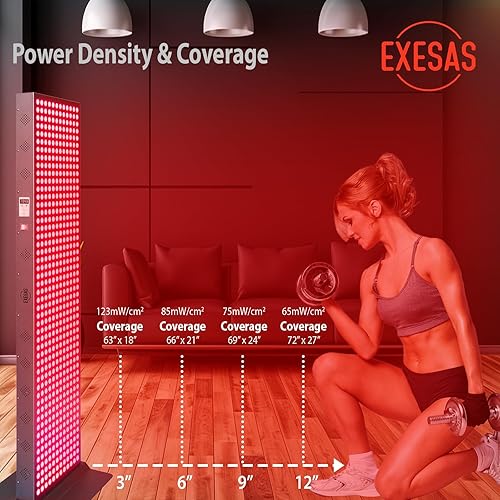 Miniatura 7 de Dispositivo de terapia de luz roja para cuerpo completo, 630 nm, 660 nm, 810 nm y 850 nm, panel LED de grado clínico de doble chip de infrarrojo