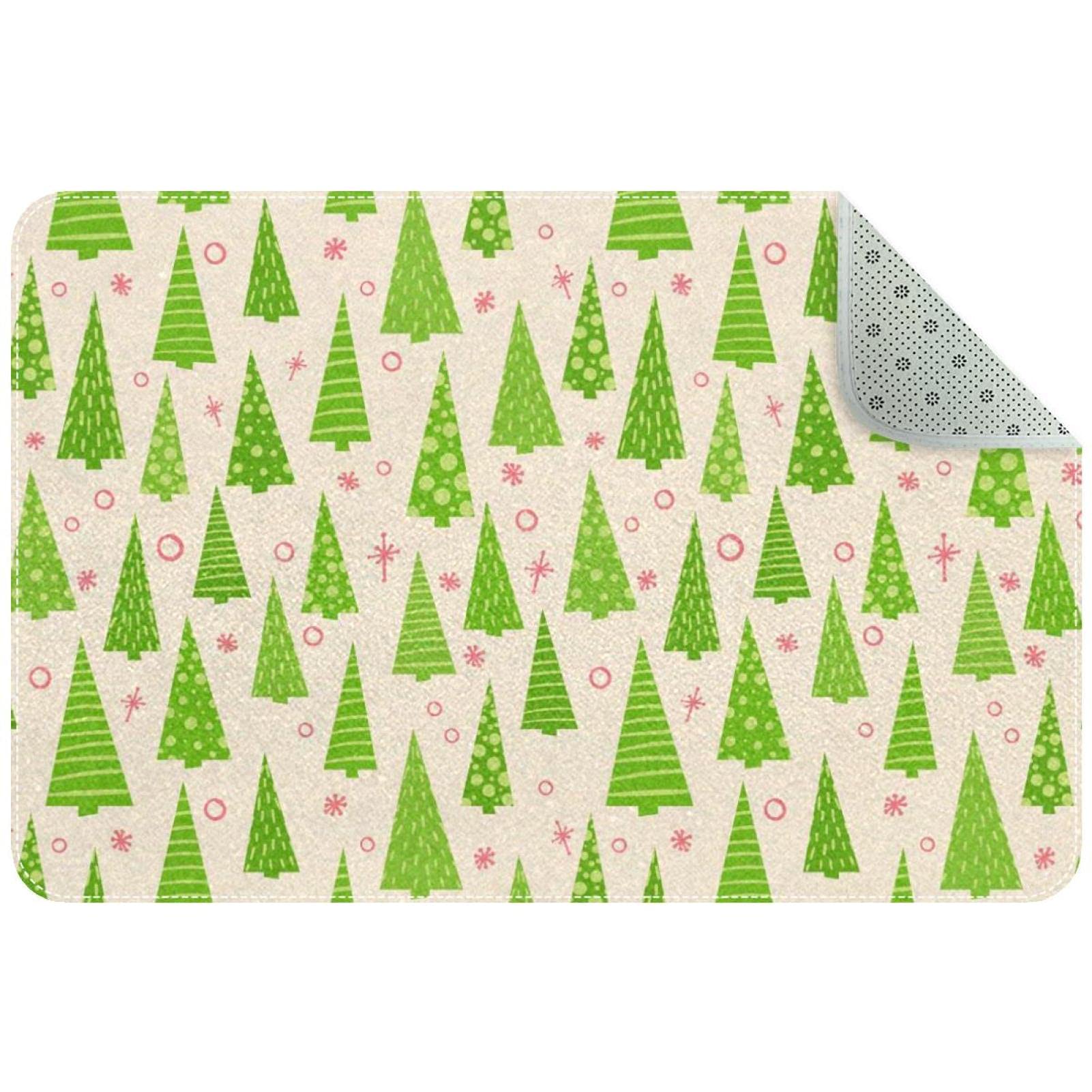 Tapis d'entrée motif arbre de Noël : créez un accueil chaleureux en intérieur