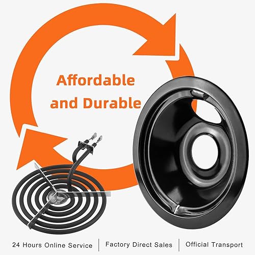 Miniatura 7 de Quemador de estufa eléctrica WB31M19 (8 pulgadas) WB31M20 (6 pulgadas), repuesto para quemador superior de estufa eléctrica WB30M1 (6 pulgadas)