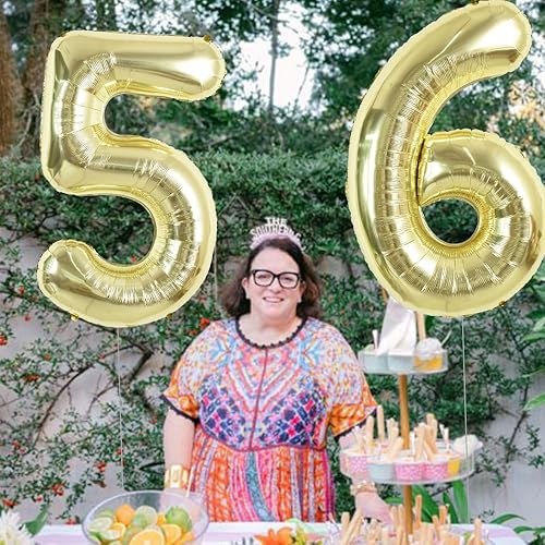 Miniatura 159 de TONIFUL Globos arcoíris de 40 pulgadas con números grandes del 0 al 9, globos digitales número 4 para helio, globos de aluminio Mylar con números