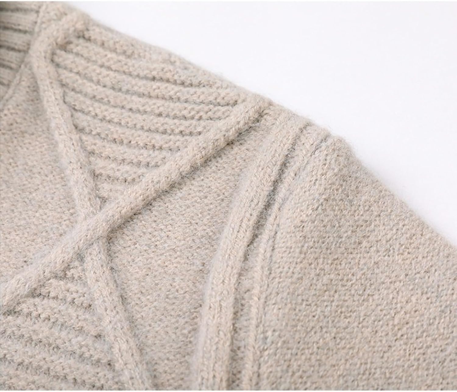 Men's V-Neck Button Cardigan, Casual Long Sleeve Knit Sweater for Spring Fall