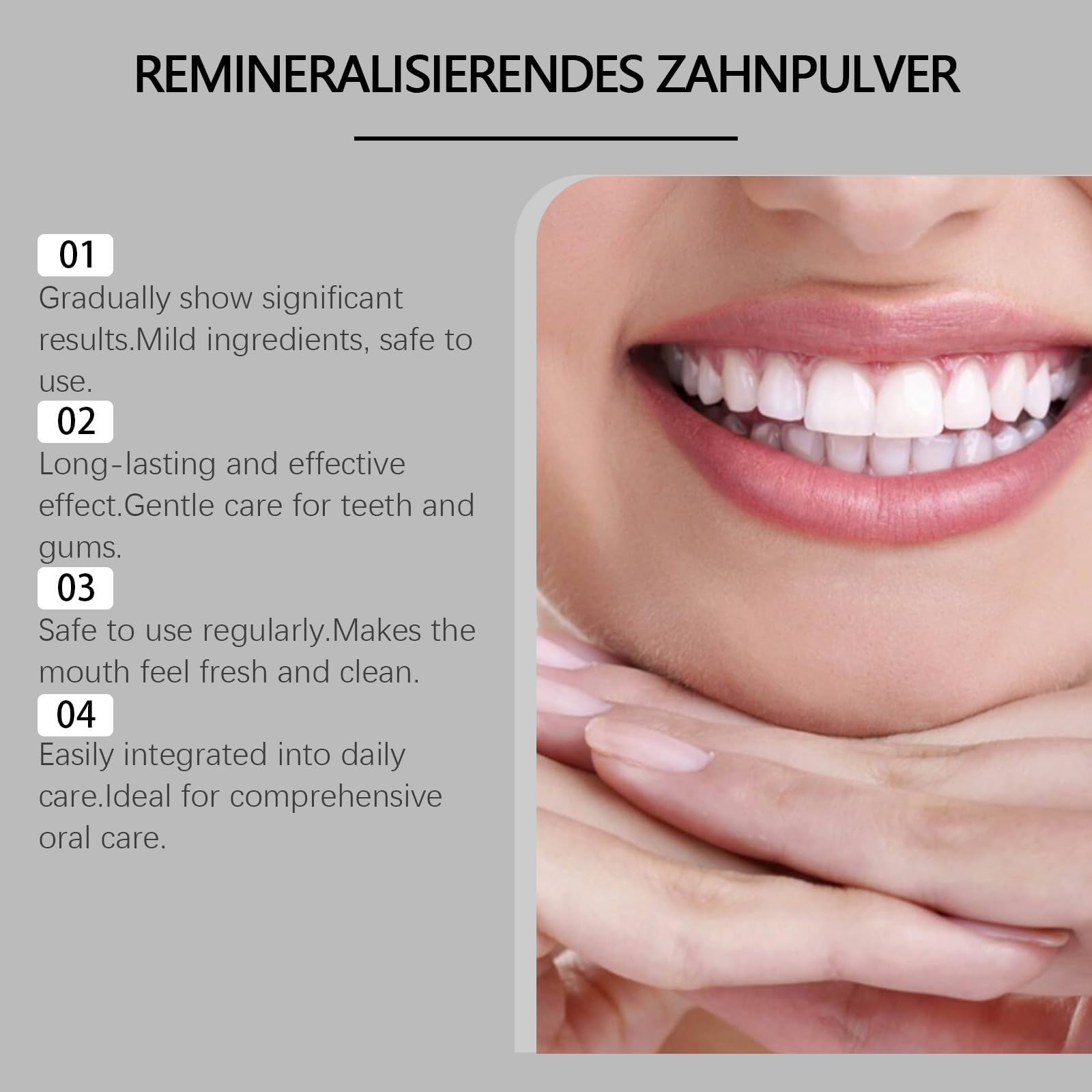 Polvere dentifricio – Ridona lucentezza ai denti, pulizia profonda delicata e sicura per lo smalto, polvere detergente per denti, cura quotidiana delicata per il benessere Buccal adatta all'igiene