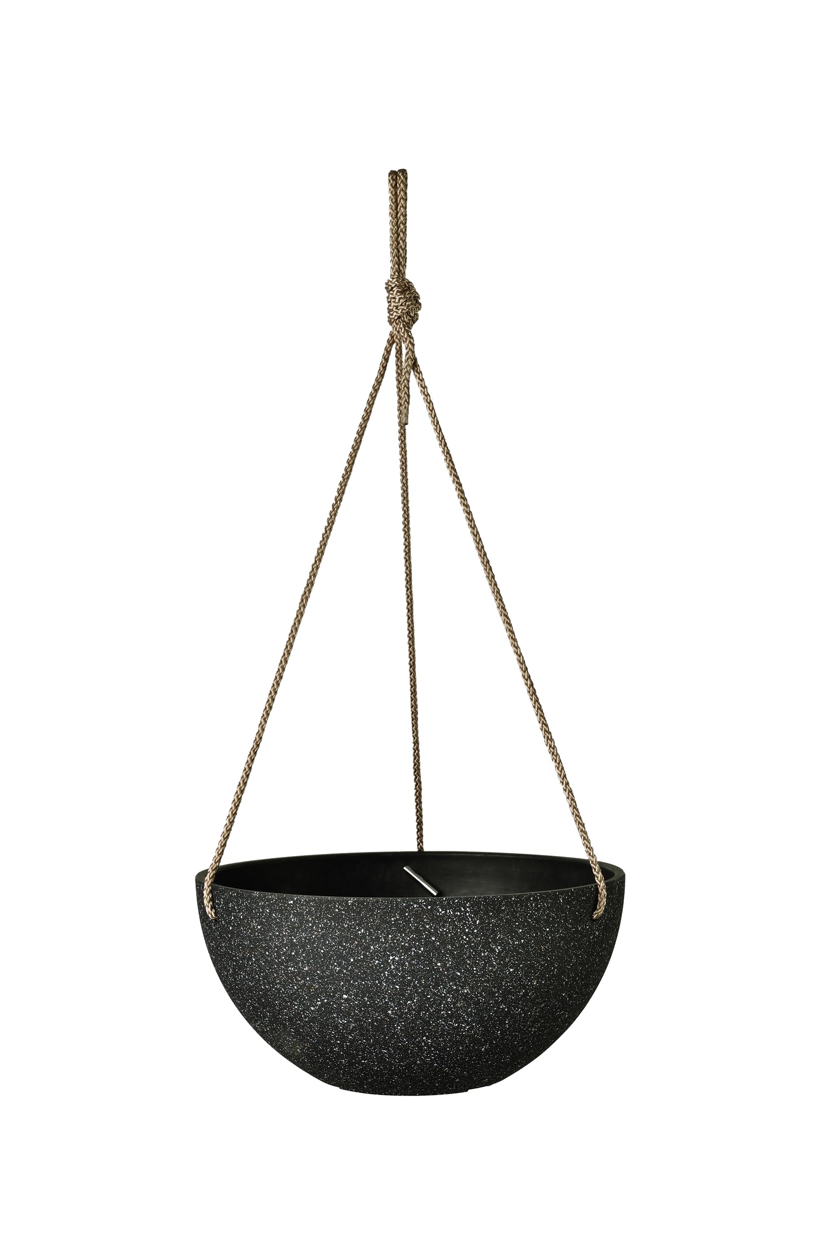 Garden Art (Pack of 1 Hanging Fiber (D-25CM, H-12CM) Outdoor,Indoor Decor,Planters for You Home,Unbreakable,Durable, Kitchen GA-45C-038 (Terrazzo Black)
