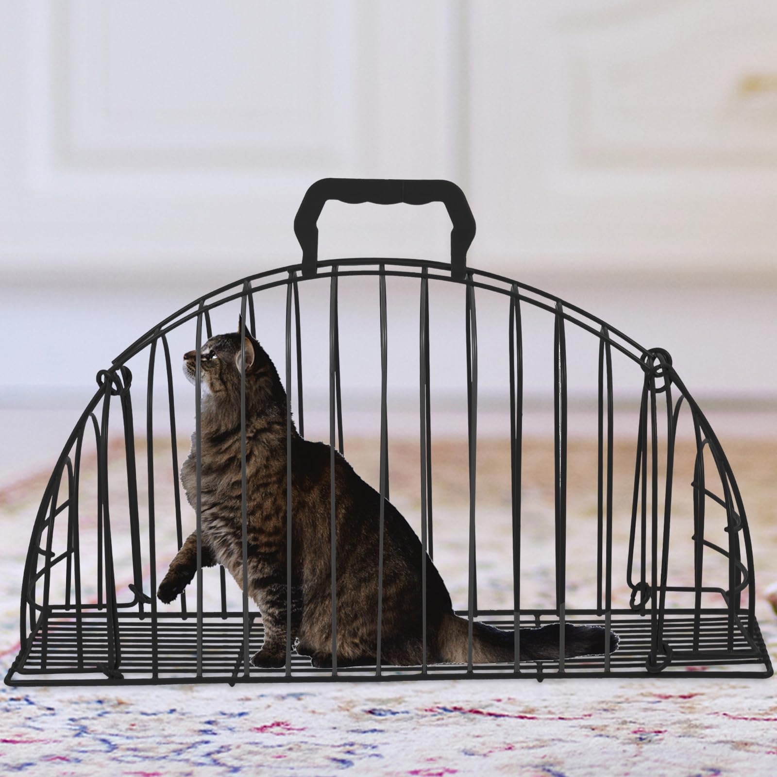 Jaula de Ducha para Gatos de Hierro Resistente Buena Permeabilidad al Aire y Drenaje Rápido, Adecuado Baño y Secado de Mascotas Pequeñas