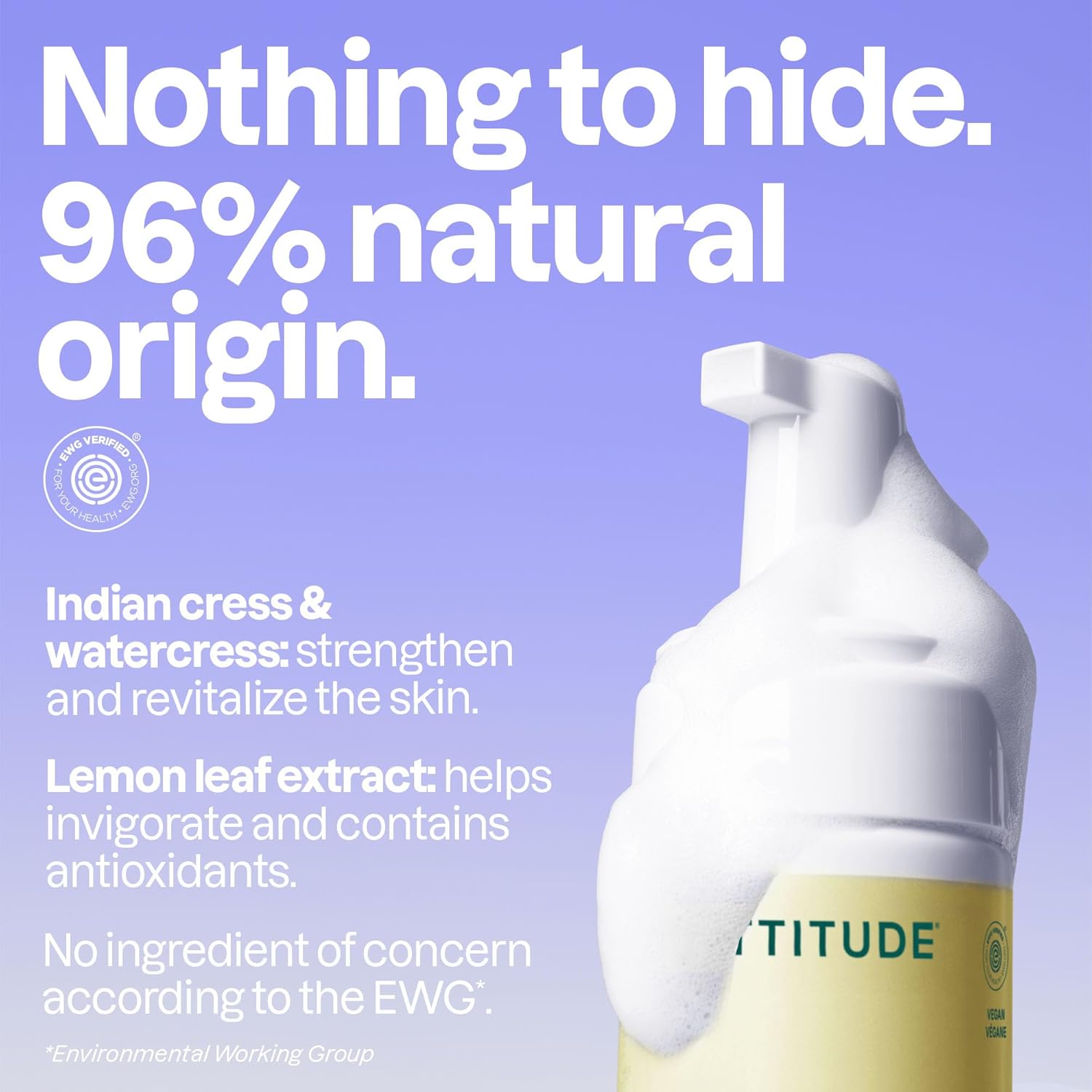 ATTITUDE Micellar Foaming Facial Cleanser, EWG Verified, Dermatologically Tested, Plant and Mineral-Based, Vegan, Earl Grey & Cucumber Scent, 5 Fl Oz (Pack of 6)