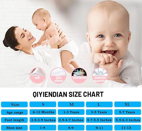 Miniatura 3 de 6 pares de calcetines antideslizantes y cálidos con puños para bebés, niños y niñas