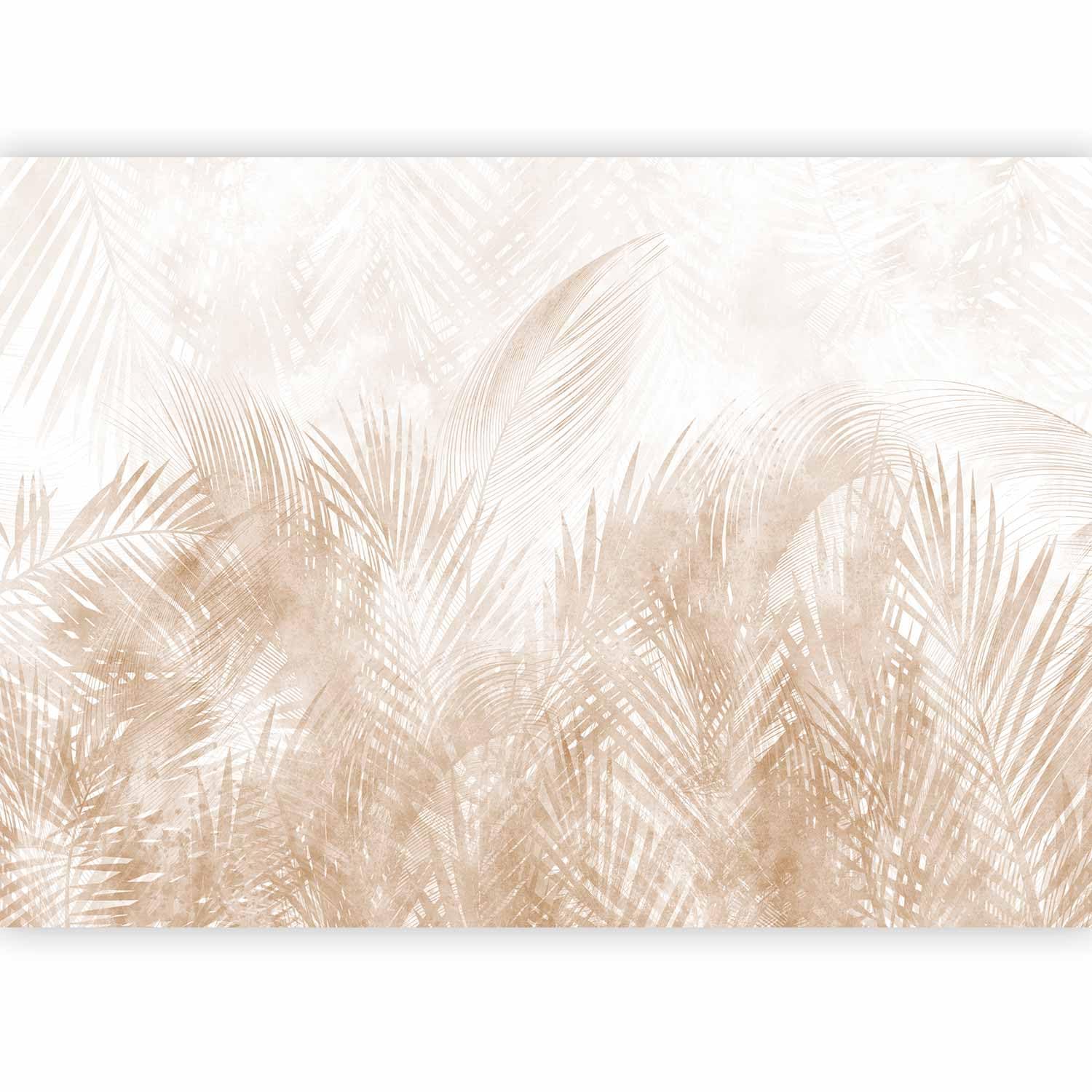 murando Carta da parati Foglie 400x280 cm Fotomurali in TNT Murale alla moda Decorazione da Muro XXL Poster Gigante Design Carta per pareti Natura Foglie di Palma Botanico beige b-A-10300-a-b
