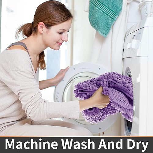 Miniatura 507 de Yimobra - Tapete de baño largo de felpilla, grande de 55.1 x 24 pulgadas, microfibra gruesa, absorbente, extrasuave, antideslizante, peludo, lavable