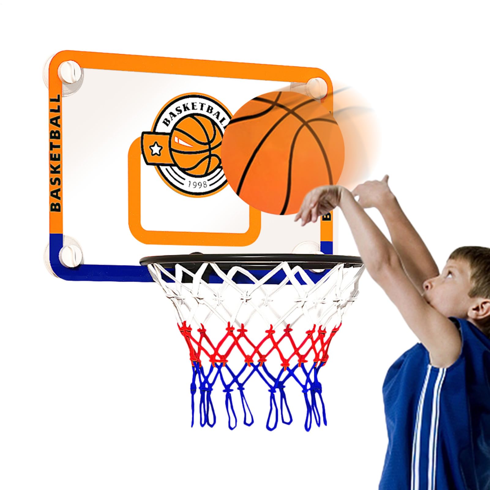 Canestro Da Basket Per Bambini, Giocattoli Sportivi Pieghevoli con e Palla, Mini Canestro Da Basket Da Interni, per Ragazzi Adolescenti Adulti Casa Dormitorio Ufficio e Camera