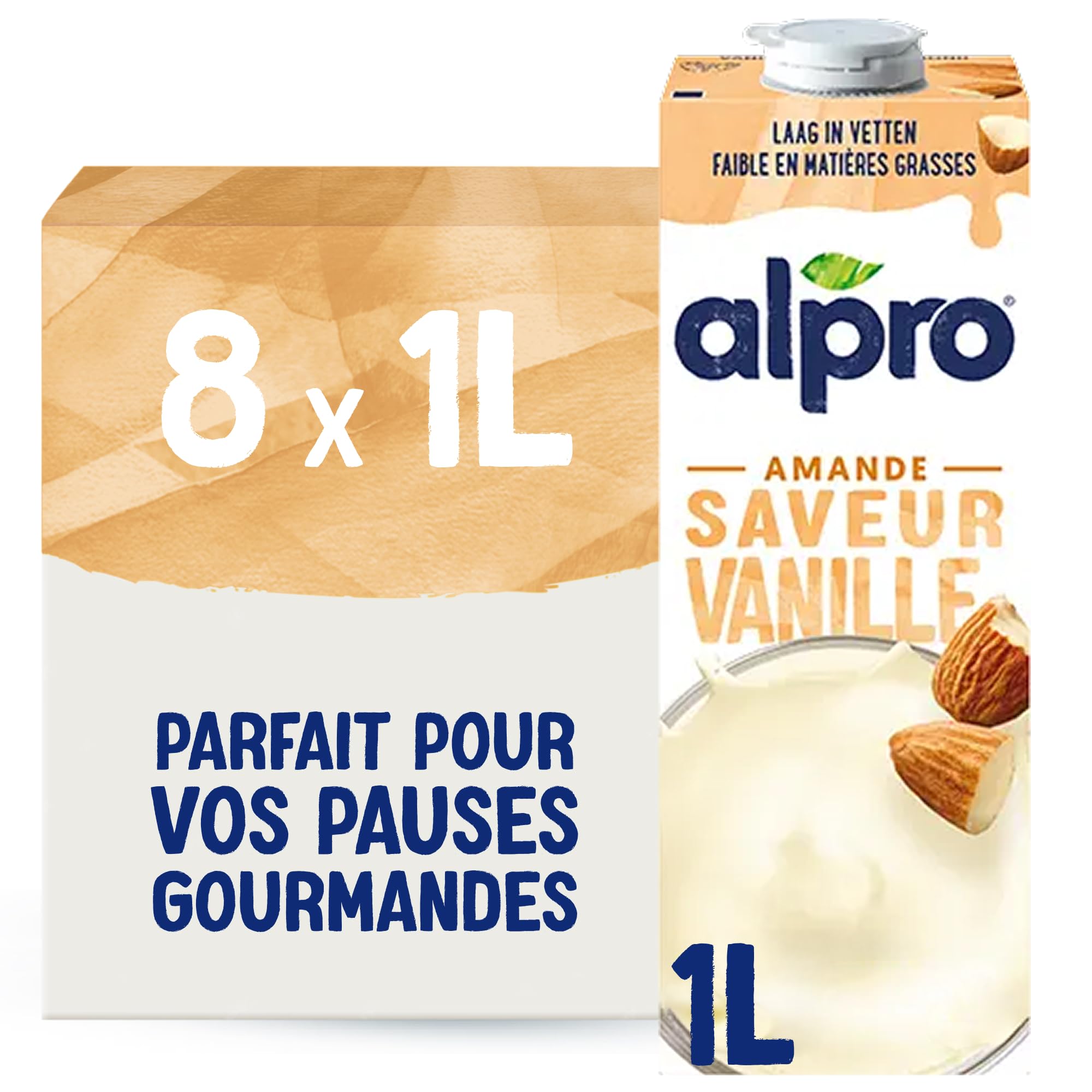 Alpro - Boisson Végétale - Soja Vanille - 1L - Lot de 8x1L