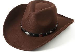 Cowboy Hats for Men XL Size: Classic Felt Wide Brim Western Cowboy Cowgirl Hat