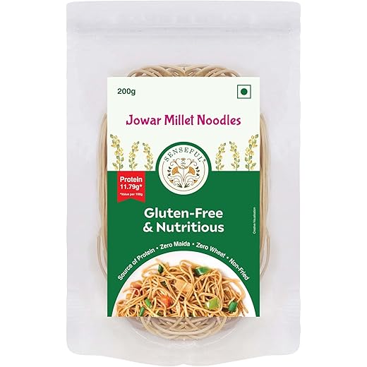 SENSEFUL Jowar Noodles - Gluten-Free High Protein - 200gm