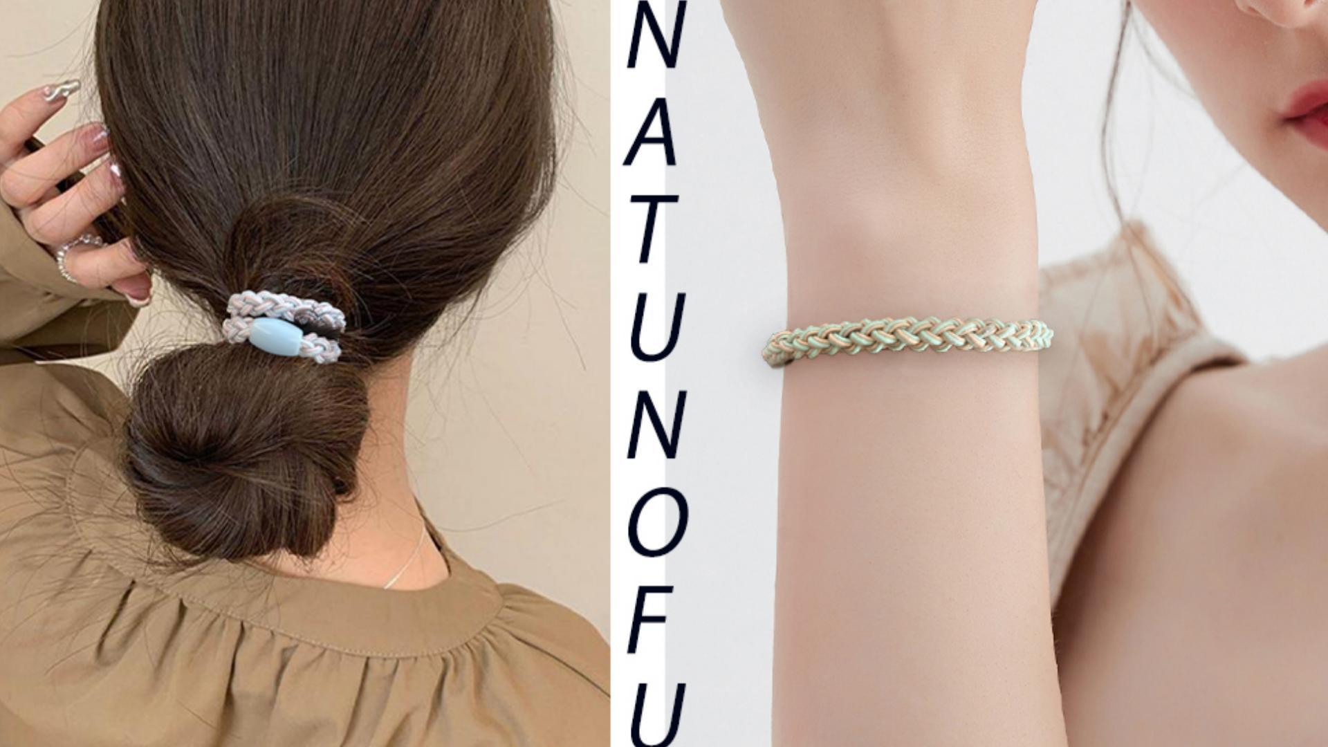 Amazon | Natunofu ヘアゴム 黒 編 髪ゴム 三つ編み ヘアゴム おしゃれ