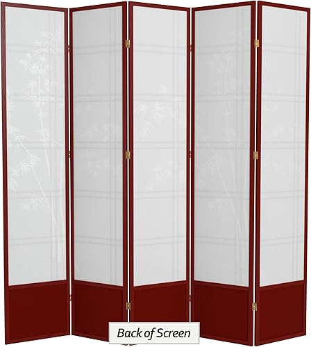 Miniatura 58 de Oriental Furniture - Pantalla Shoji para árbol de bambú de 7 pies de alto, color miel, 6 paneles Miel,Natural,Negro