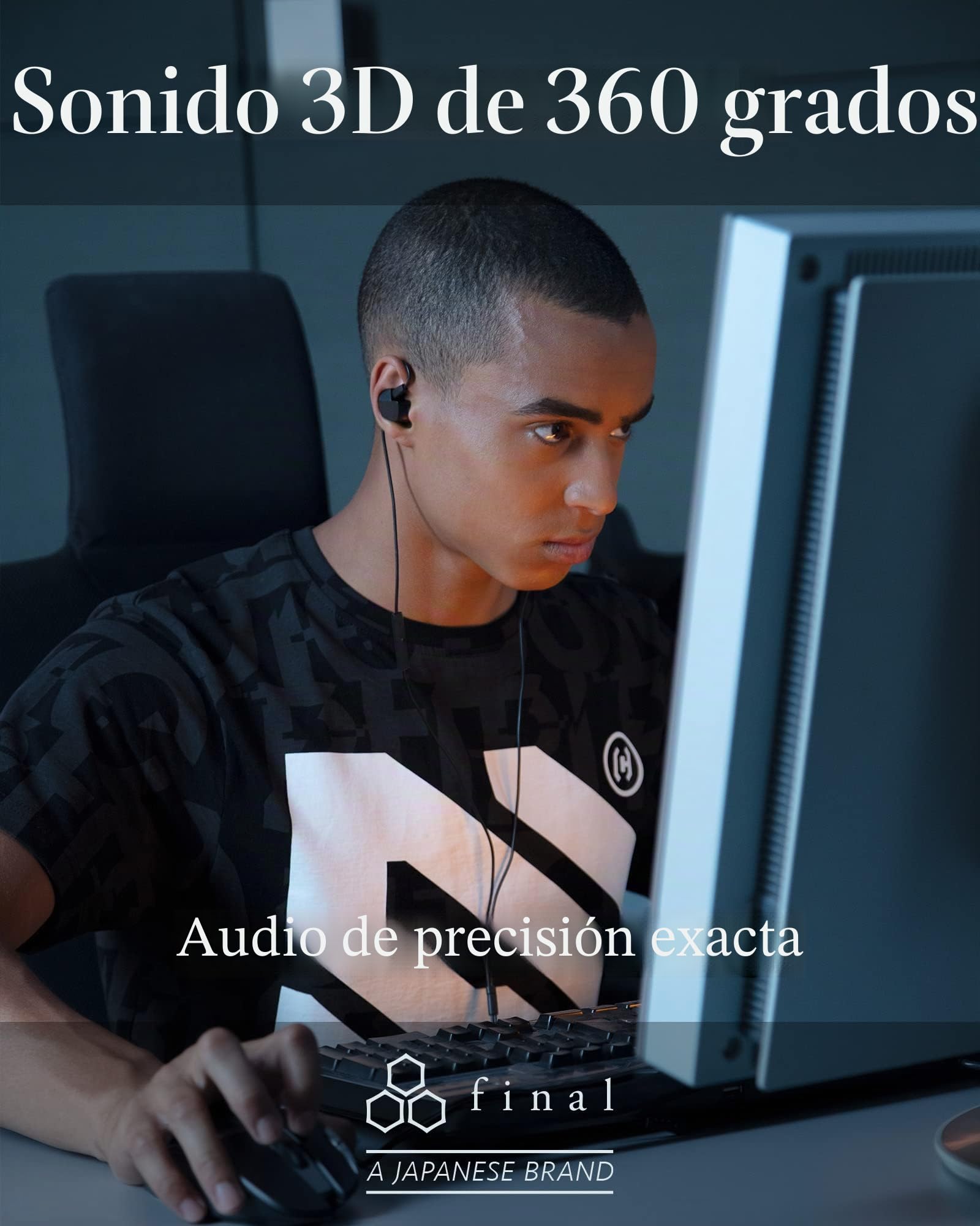 final VR3000 - Auriculares para Juegos inmersivos y espaciosos, Juegos de Aventura en Mundo Abierto, Realidad Virtual y entornos de Juego espaciales, micrófono y Controles en línea, Color Negro