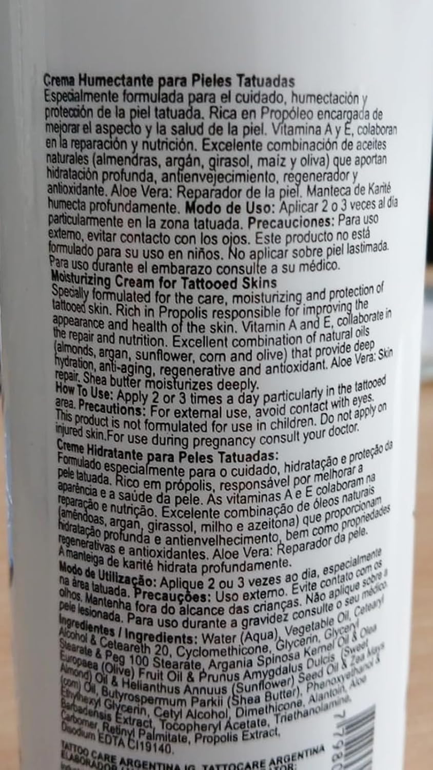 Tattoo Aftercare Lotion, Color Brightening and Enhancing Moisturizer, Ink Hydration Cream, for New and Old Tattoos - Cruelty-Free - Fluid 6.7 oz - Image 7