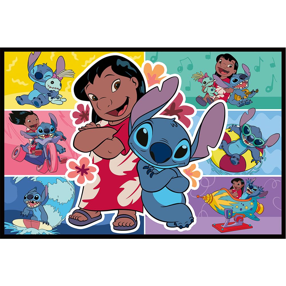 Trefl - Puzzle 2x200 Elementów, Wesołe Życie Stitcha, Lilo&Stitch | Dla Dzieci i Dorosłych 10+, Zestaw Dwóch Układanek, Bohaterowie Bajek, Wysokiej jakości, Kreatywna rozrywka, Idealny Prezent
