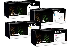 4-Pack 201A Toner Cartridge Compatible with HP Color LaserJet Pro MFP M252, M277 Printer