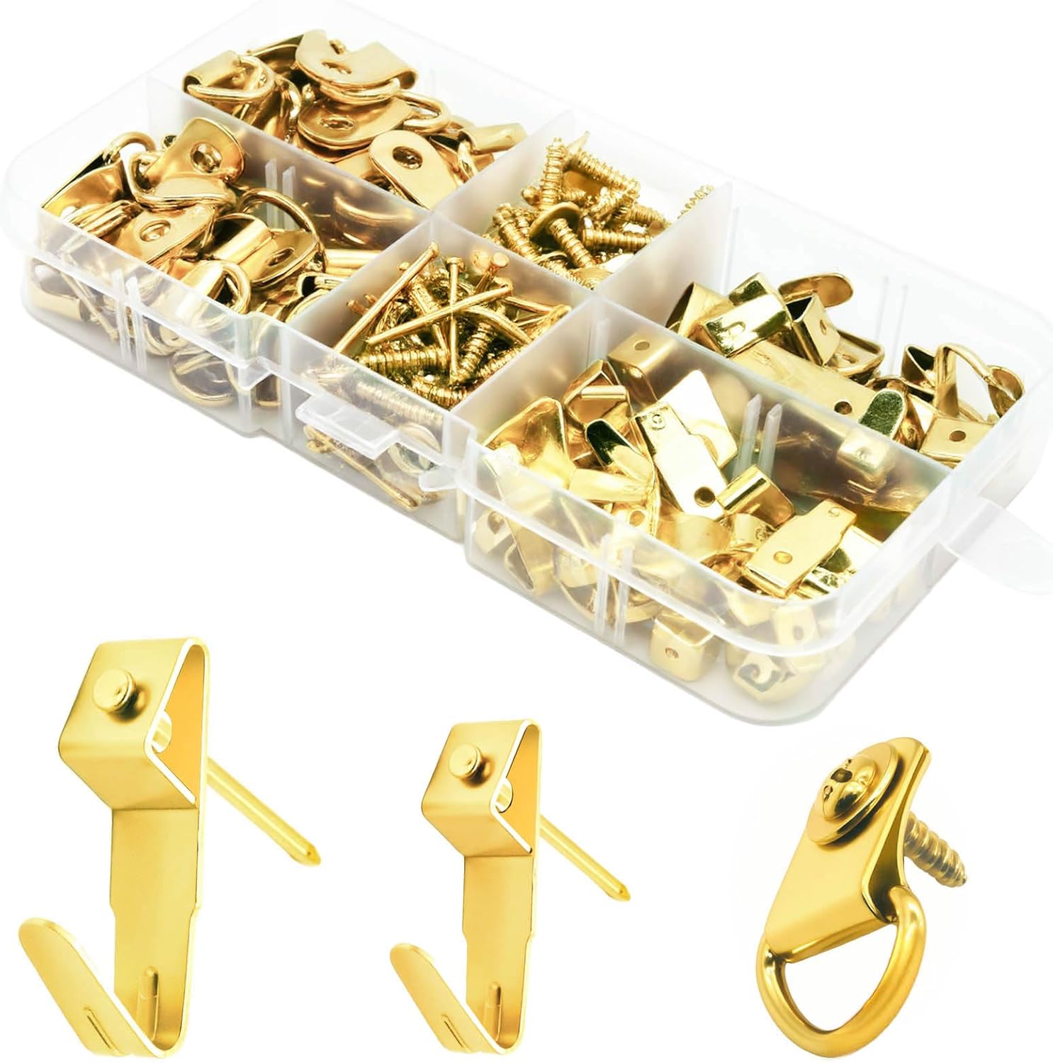 Picture Hanging Kit, Hardware Assortment with Storage Case (80pcs)
