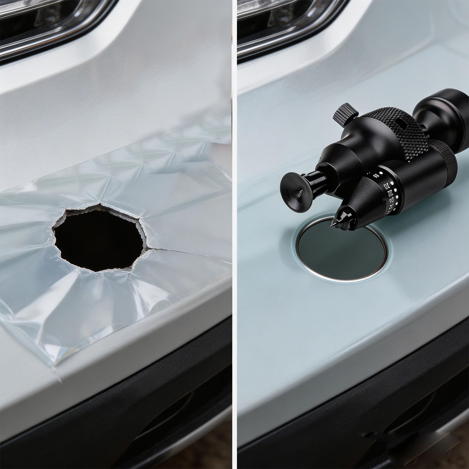 COOLHOOD Dispositivo de detección de metales herramienta raspadora de agujeros para recortar película de ventana automotriz precisa cortador Lidar fácil de usar