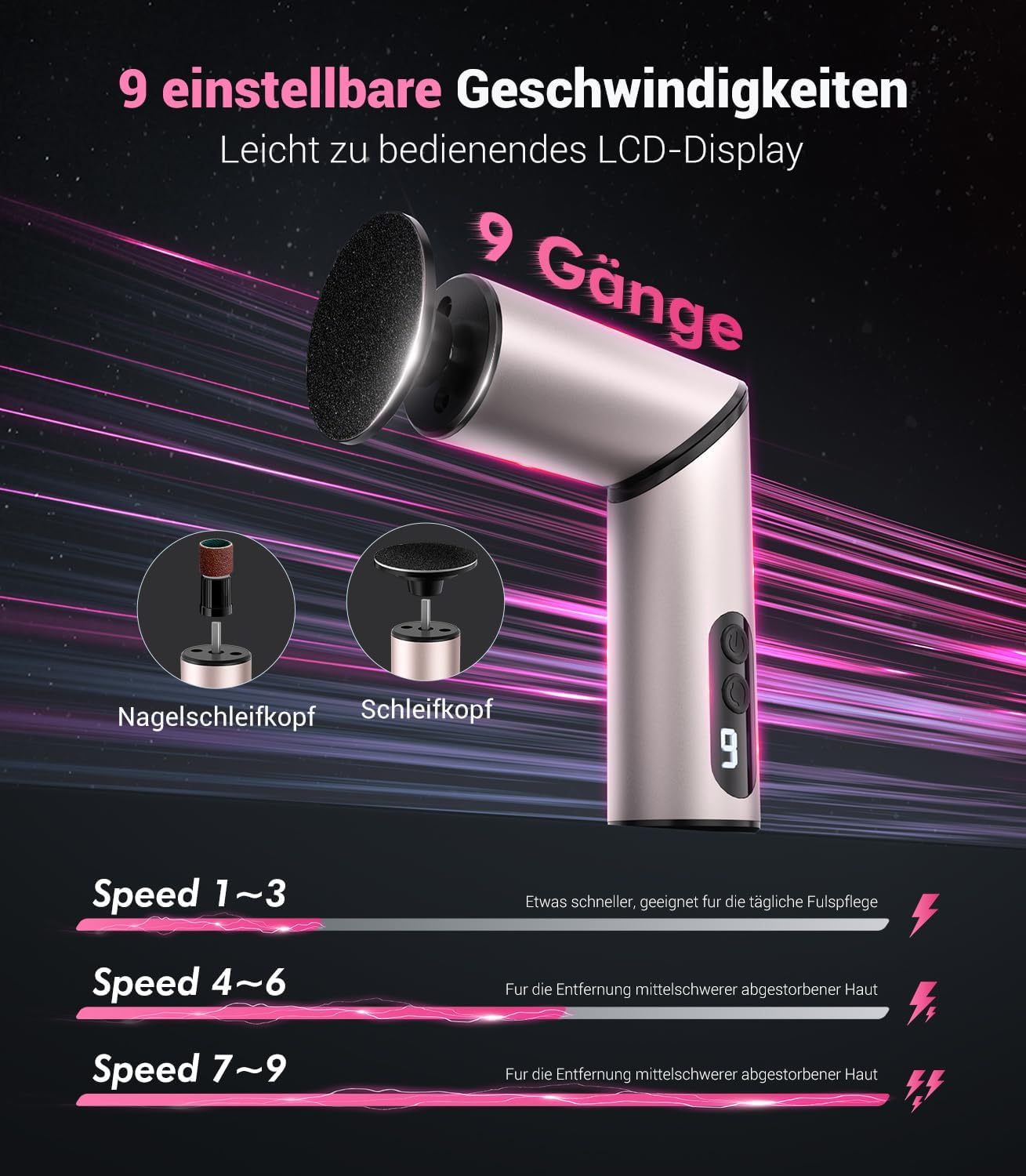 2026 Upgrade Hornhautentferner Elektrisch【99,92% Hornhaut in 3 Min】【90° Klapp-Ergonomie – 40% Weniger Kraft】Hornhautentferner Füße Sensortechnik – für Tote & Rissige Haut Hornhaut Entfernen Fußpflege
