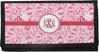 Lips n Hearts Canvas Checkbook Cover (Personalized)