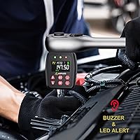 Vista 7 de Adaptador de torque digital de 1/2", 7.4-147.5 pies-libra/10-200 Nm, convertidor de llave dinamométrica digital con precisión de ±1%, valor