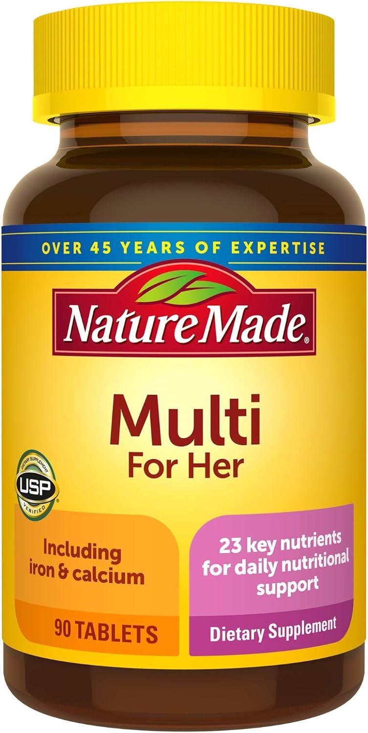 Nature Made Women's Multivitamin Tablets, 90 Count for Daily Nutritional Support
