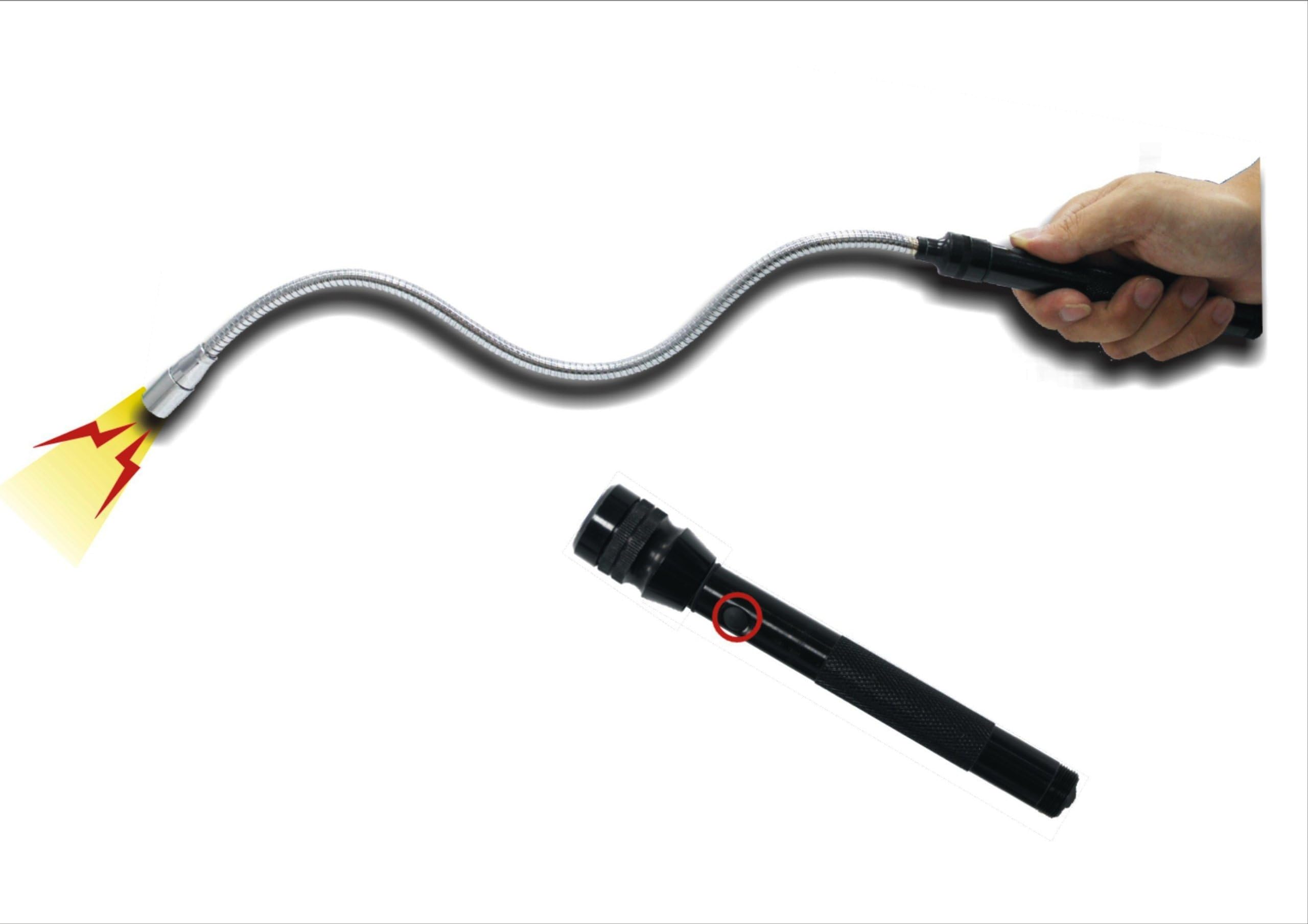 Ampro T19603 3-in-1 Lighted Magnetic Pickup Tool and Flashlight