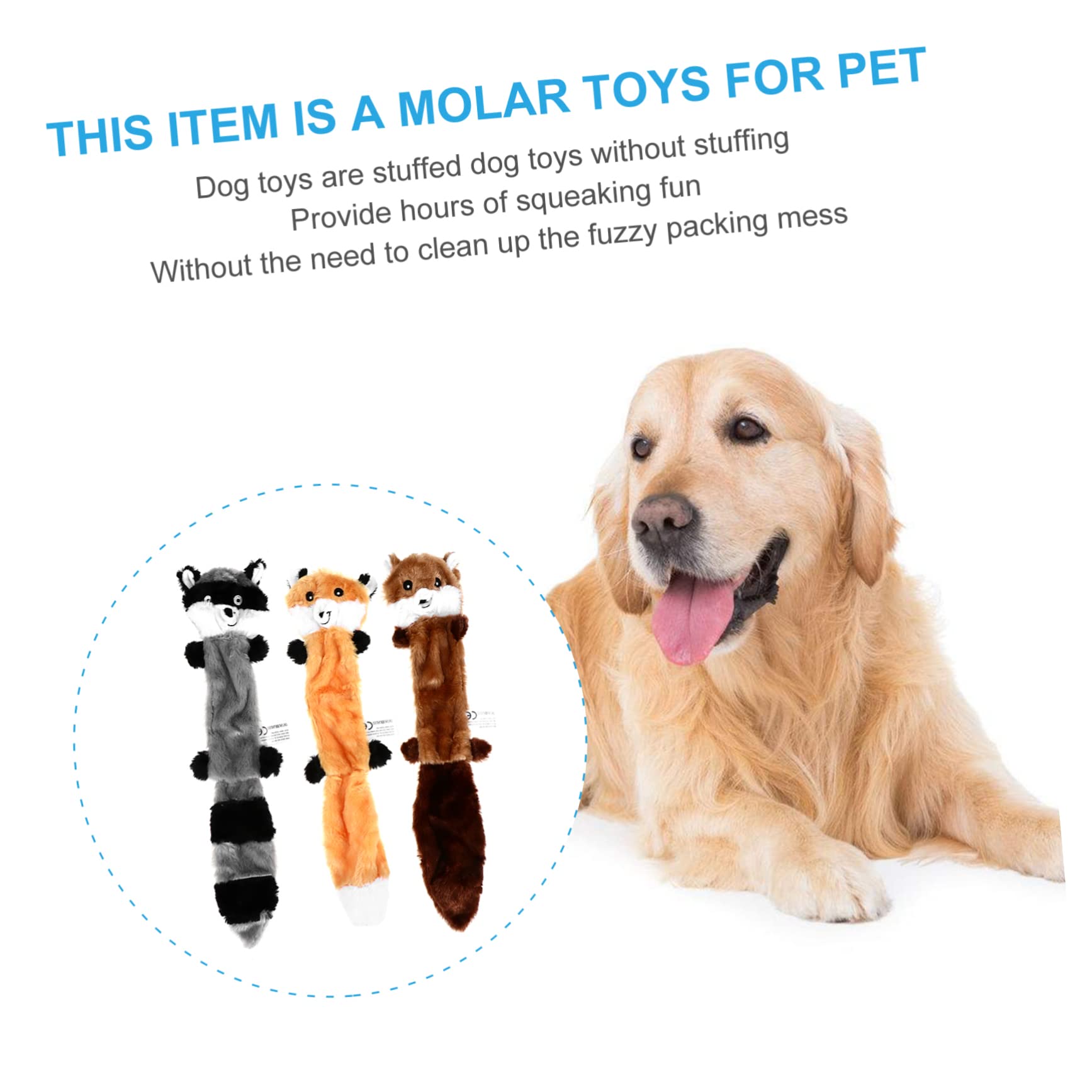 BESPORTBLE 6pezzi Giocattoli Per Cani Peluche Interattivi e Squeaky Giocattoli Resistenti Imbottitura Per Cani Da Masticare Per La Noia e Gioco