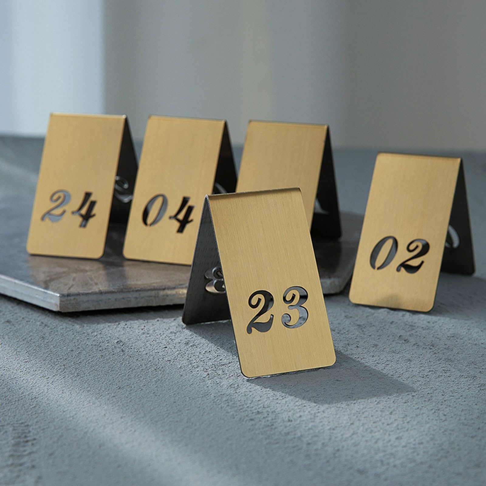 10 Pezzi Numeri Per Tavoli Ristorante Tavolo, Doppio Lato Numeri Tabella Segni Numero Tabella Tenda Numeri Acrilici Carte Segni Numeri Per Ricevimenti, Banchetti, Ristoranti E Matrimoni (oro)(1-10)