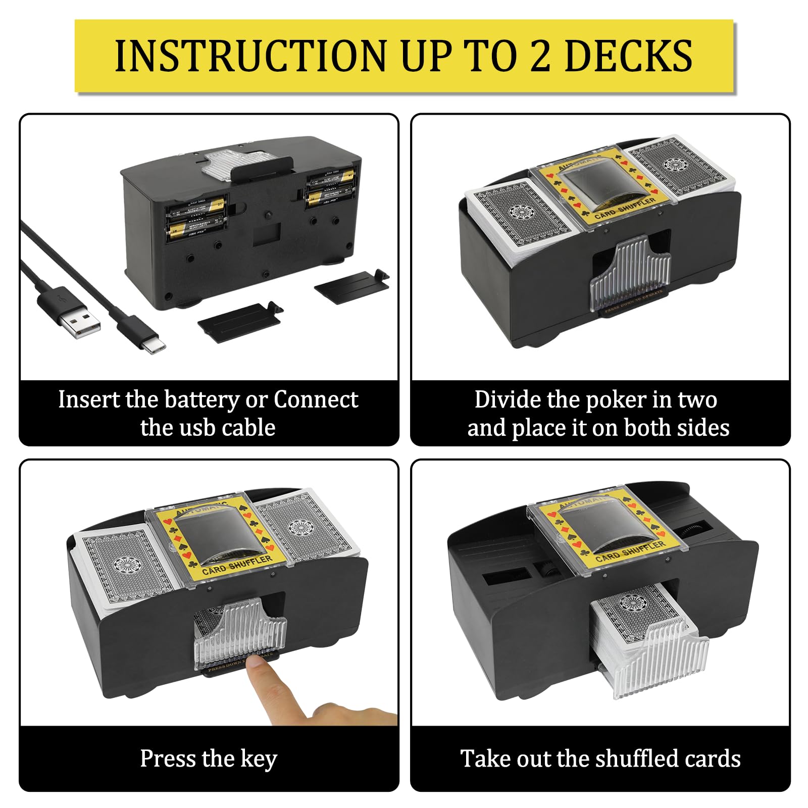 Mischiatore Carte Automatico 2 Mazzi - Per Poker, Blackjack, Burraco E Tutti I Giochi Di Carte - Foto 12