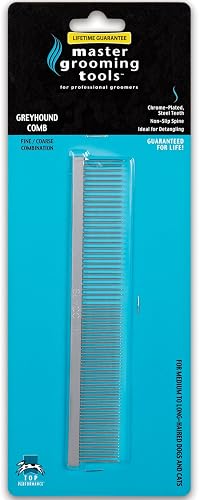 Master Grooming Tools Fine/Co Steel Greyhound Comb