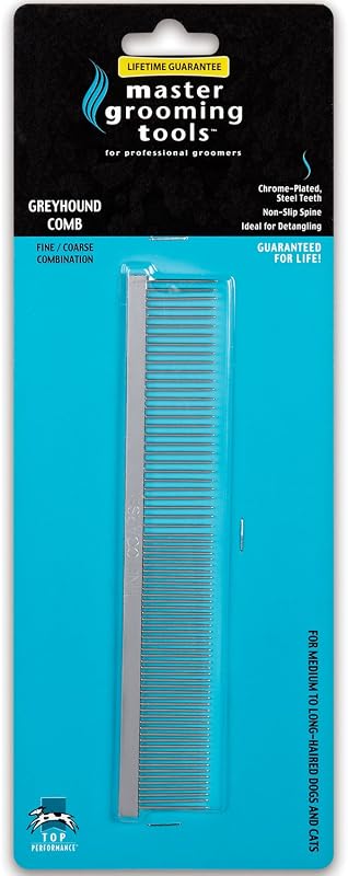 Pente de Tosa Fine/Coarse em Aço para Gatos e Cães Master Grooming Tools TP505 12