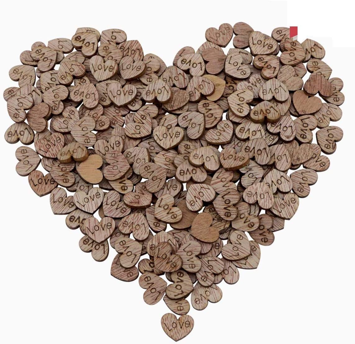 DLOnline 200PCS Wooden Love Heart Shaped Wood Slices Crafts for Wedding Table Scatter Decoration Wood Craft Wood,Wood Slices,Wooden Crafts,Wooden Hearts,Wooden Wedding,Wood Hearts,Heart Shaped
