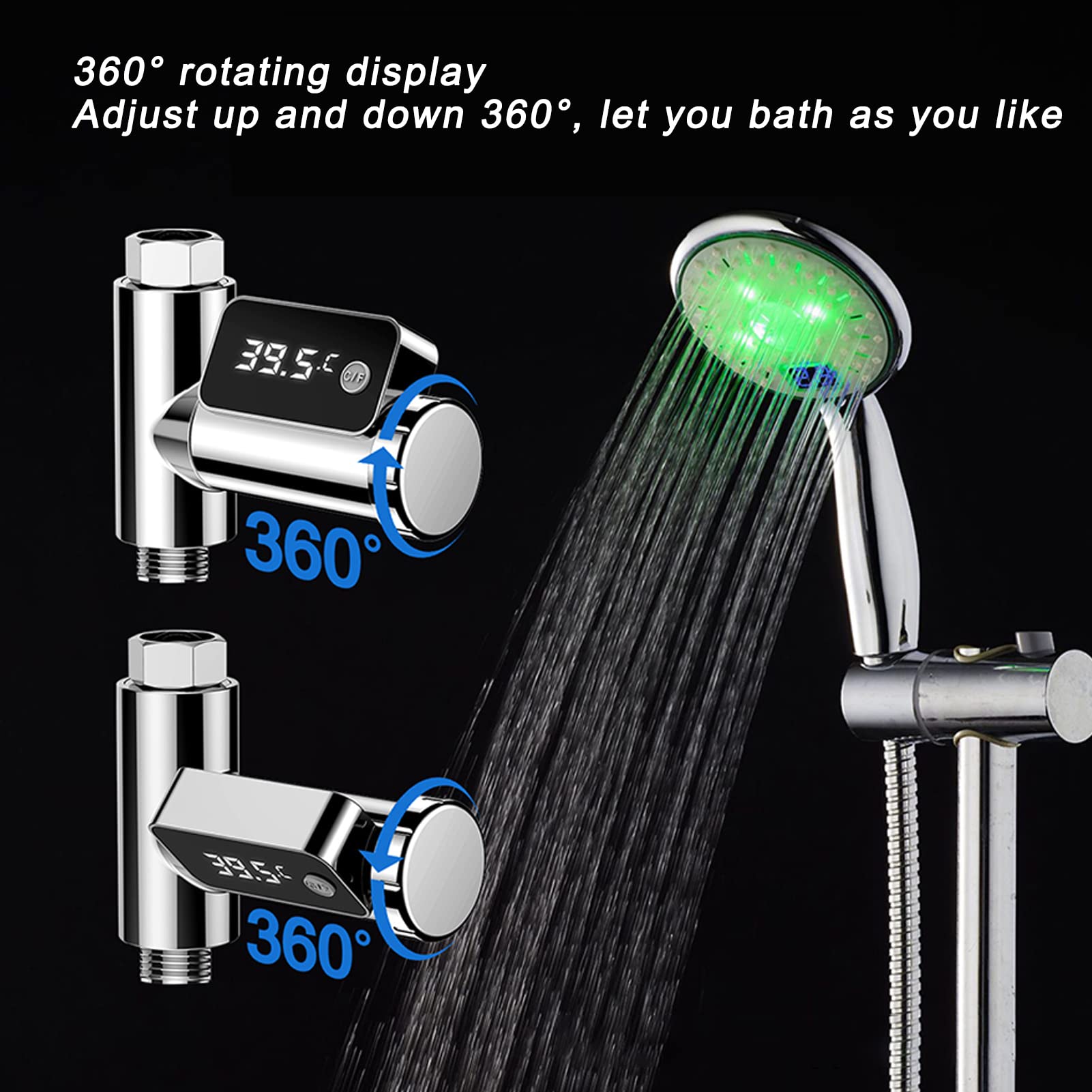 Digitales Duschthermometer Mit LED - Farbige Temperaturanzeige Für Sicheres Baden