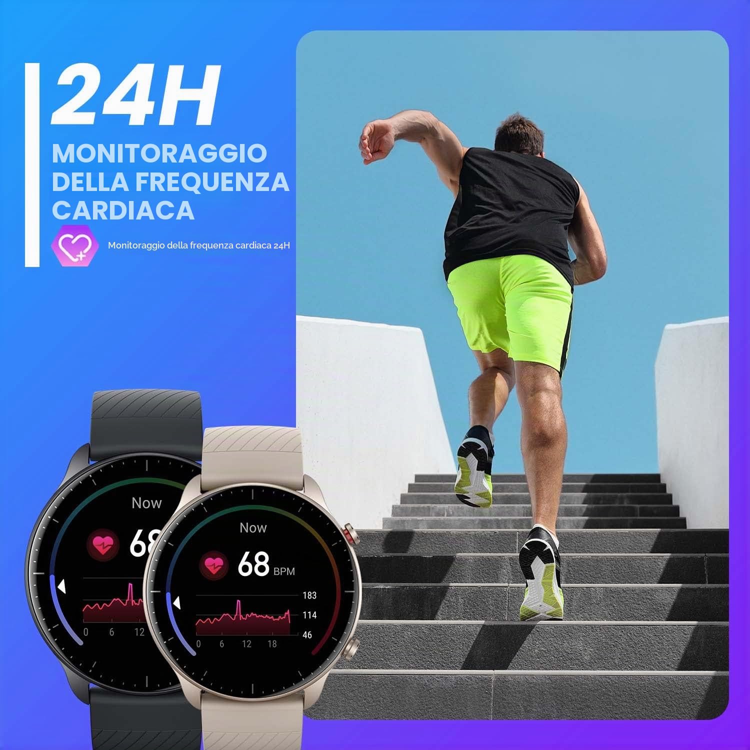 [2022 Nuova Versione] Amazfit Smartwatch GTR 2 Orologio Intelligente, Chiamata Bluetooth, Riproduzione di Musica, 90+ Modalità Sportive, Cardiofrequenzimetro, Impermeabile 5 ATM, Alexa, GPS, SpO2
