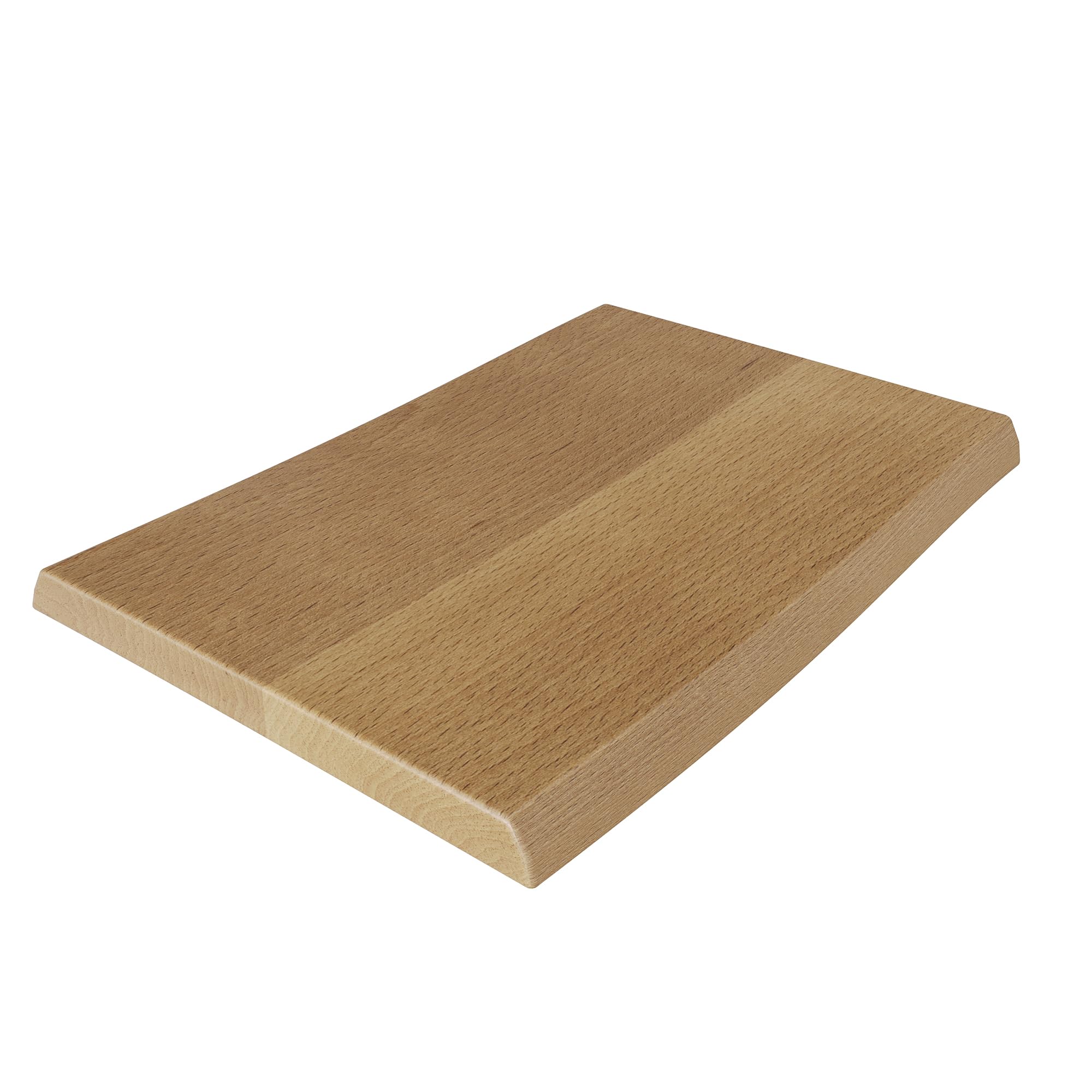 f40 Massivholz Schneidebrett mit Baumkante, Großes Schneidebrett für die Küche, Holzschneidebrett, Servierbrett, aus massiver Buche, geölt, Made in Germany, Maße HxBxT: 3x(32-37) x50 cm