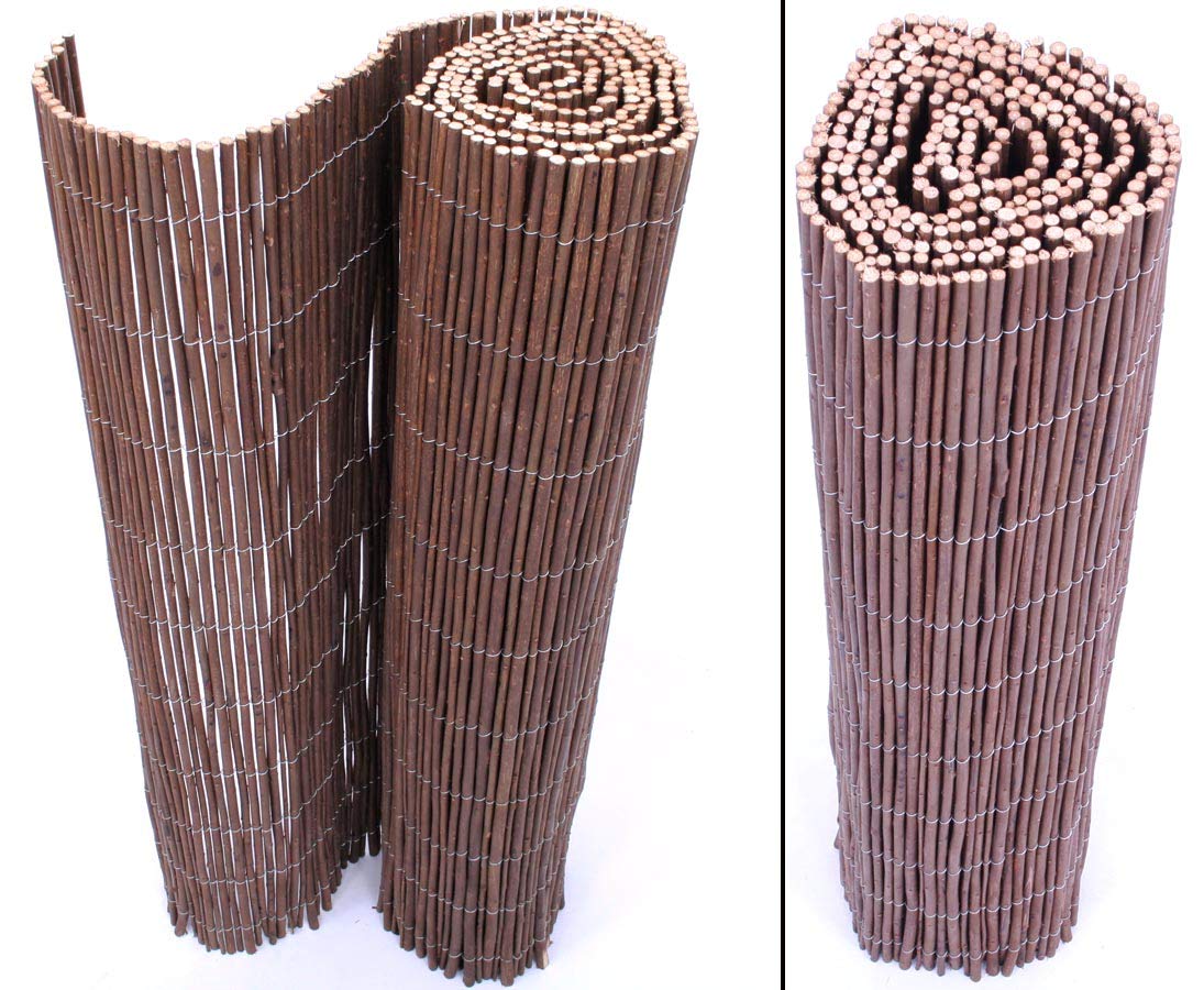 bambus-discount.com Mata wierzbowa, ochrona przed wzrokiem Hawei 100 x 300 cm – niska mata maskująca z naturalnej wikliny, 1 m x 3 m
