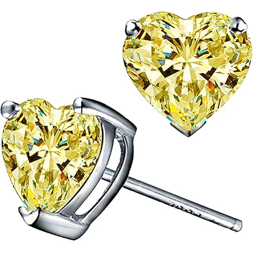 Heart Diamond Earrings for Women Hypoallergenic Round Square Synthetic Cubic Zirconia Jewelry Valentines Day Gifts for her