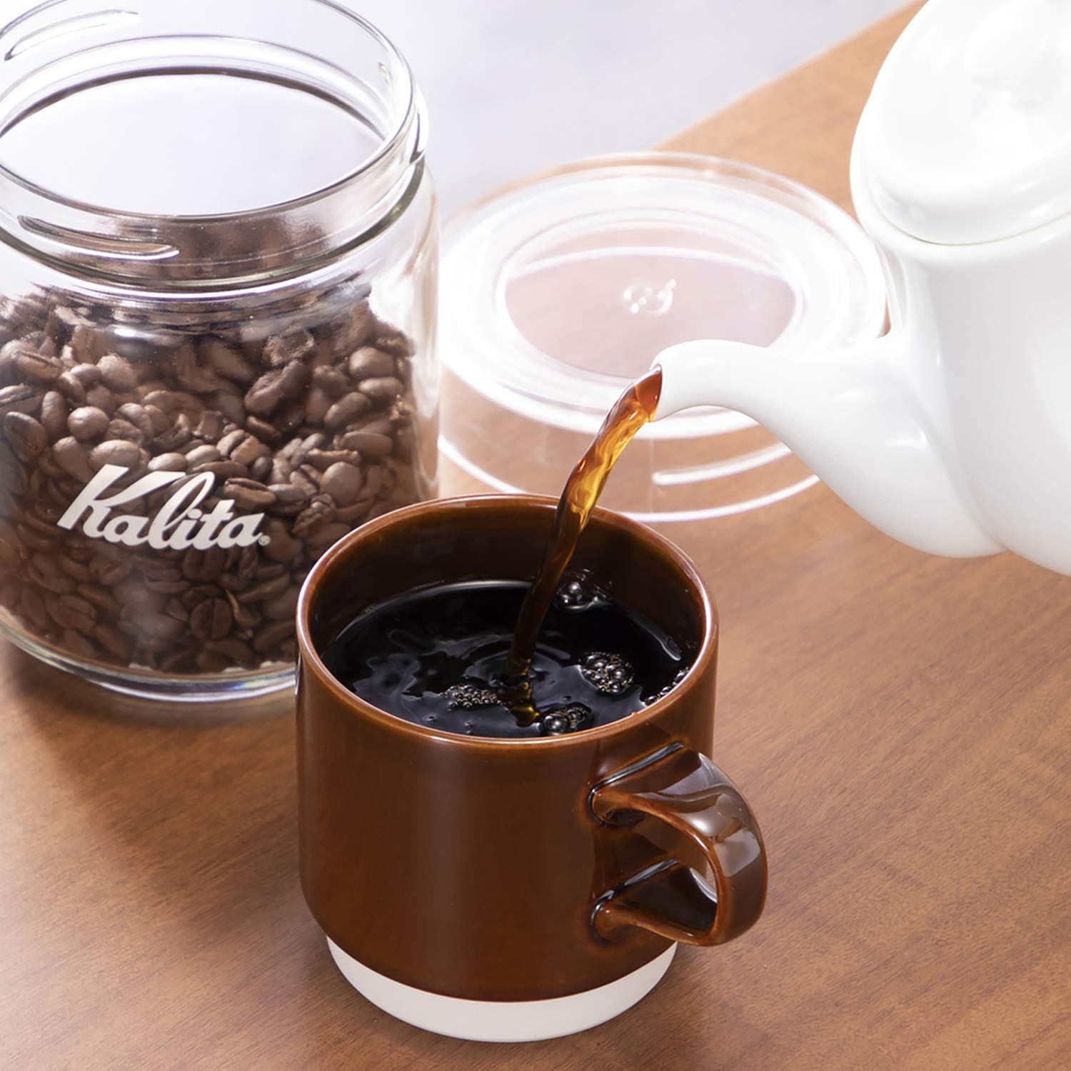 Karita Kalita Keramik Kaffeekanne, Hasami Ware, 700.9 ml (700 ml), Made in Japan, Tropfausrüstung, #35197, Porzellan, stilvoll, Camping, Outdoor, Kaffeehaus, Antike, Hochzeit, Feier, Geschenk,