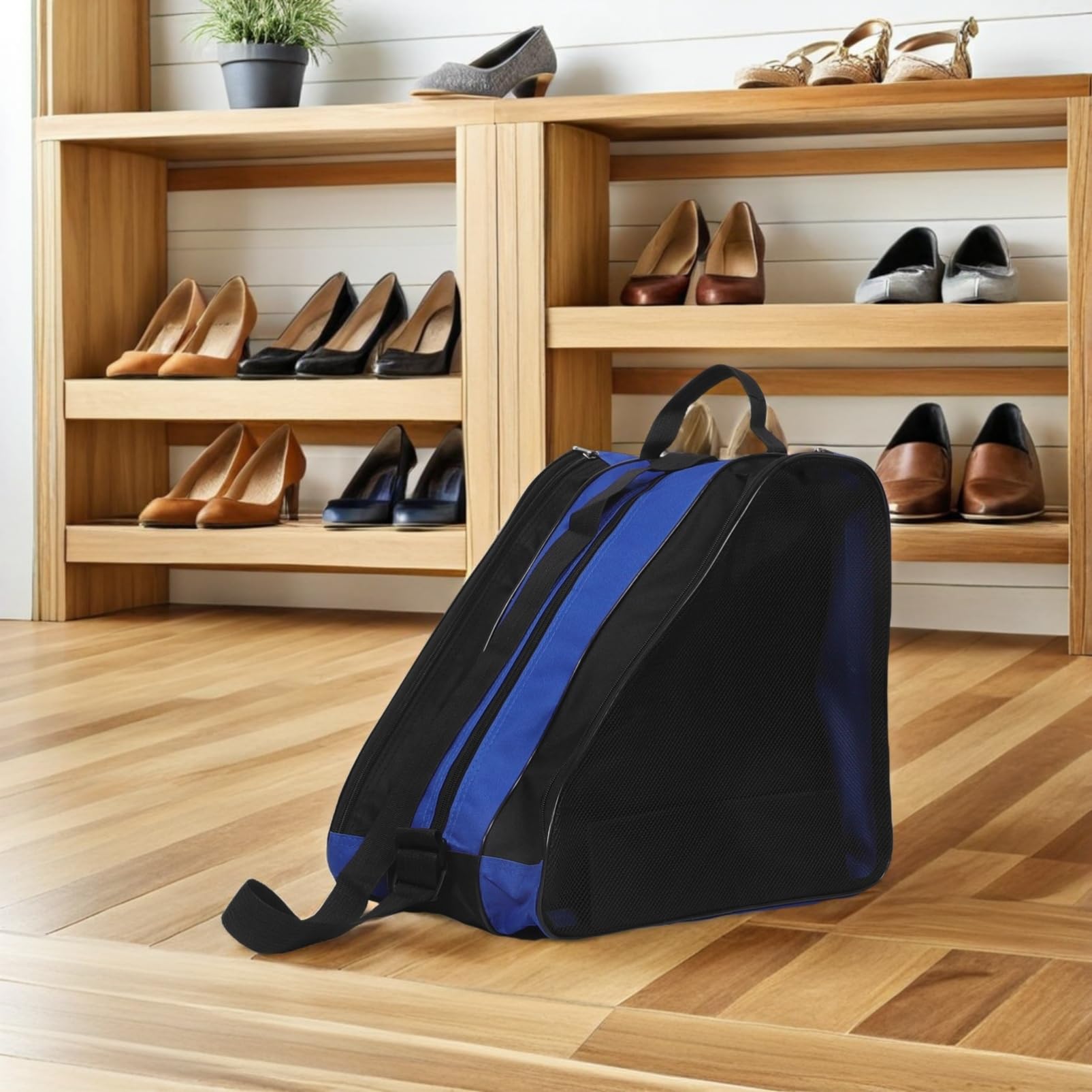 BESTonZON Borsa per Pattini a Rotelle 2 Pezzi, Grande Capienza | Tessuto Oxford Resistente alle Intemperie, Tracolla Regolabile e Scomparti Separati, per Bambine