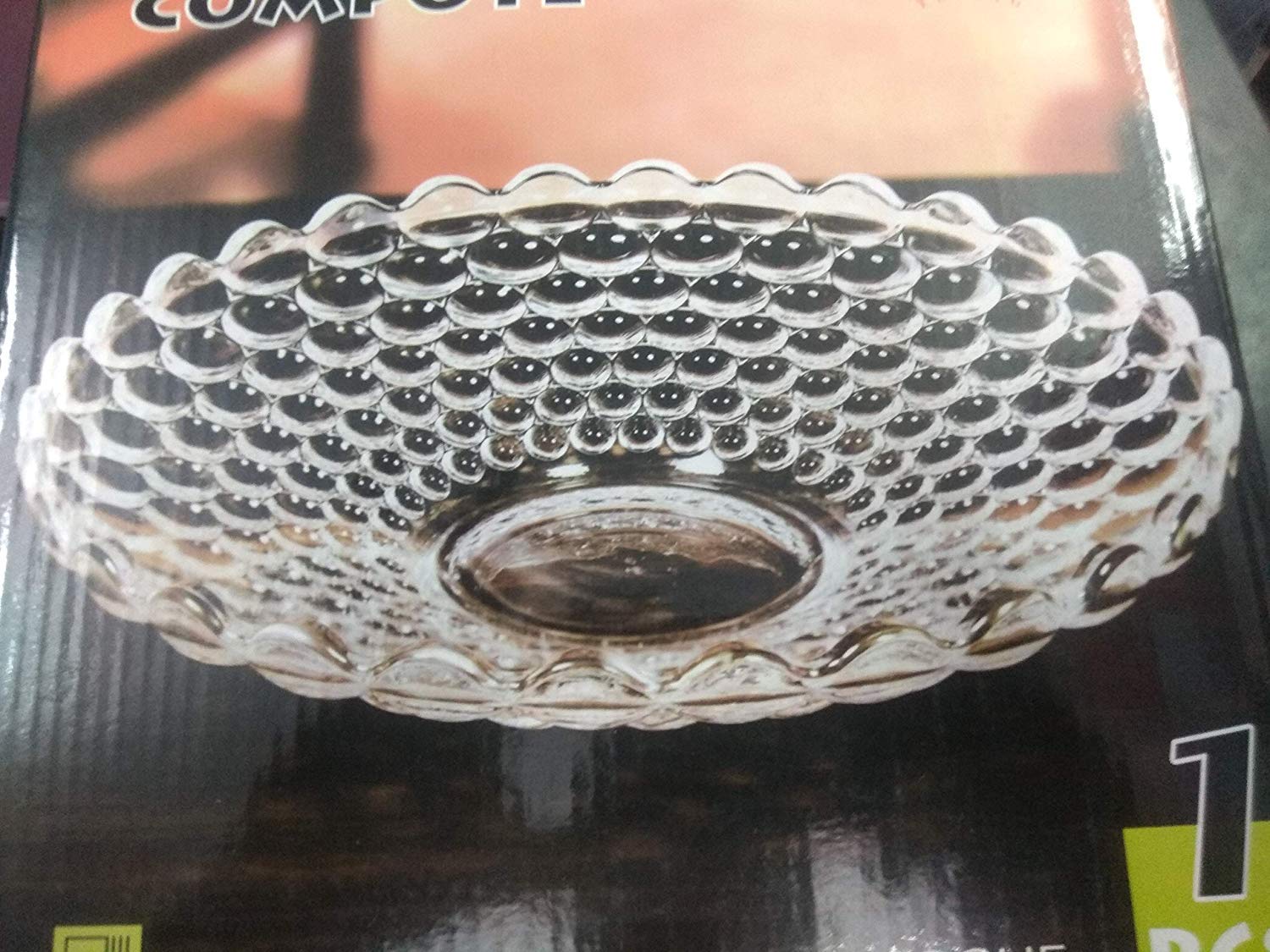 Home-Cart Crystal Fruit Bowl Transparent, 1 Piece 1