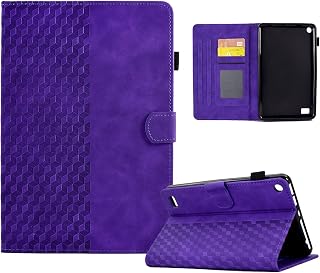 Surfplattaskydd Premium läderfodral Compatible with Kindle Fire 7-fodral 2019/2017/2015 (9:e/7:e/5:e generationen) surfplatta, Smart Magnetic Flip Vikbart Stativfodral Skyddsfodral med Auto Wake Sleep